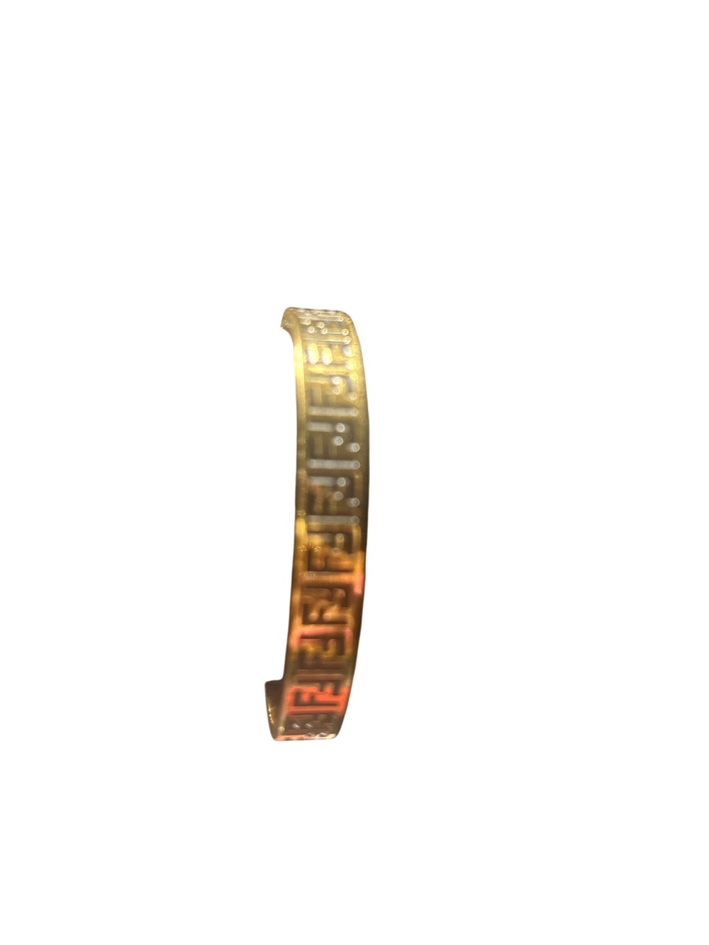)Gold Tone Greek Key Cuff Bracelet - Picture 6 of 6